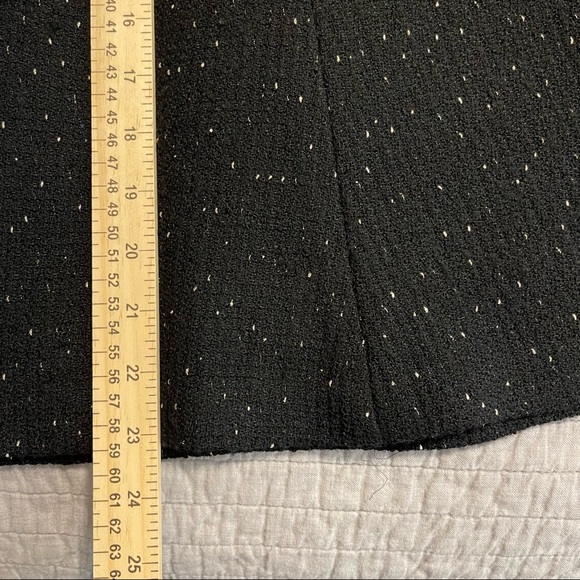ANN TALYOR Woman Black Textured Wool Blend Acetate A-Line Skirt Sz 12 - Picture 4 of 7